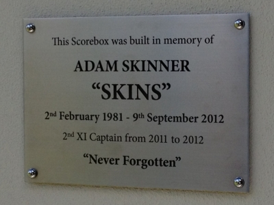In memory of Adam Skinner